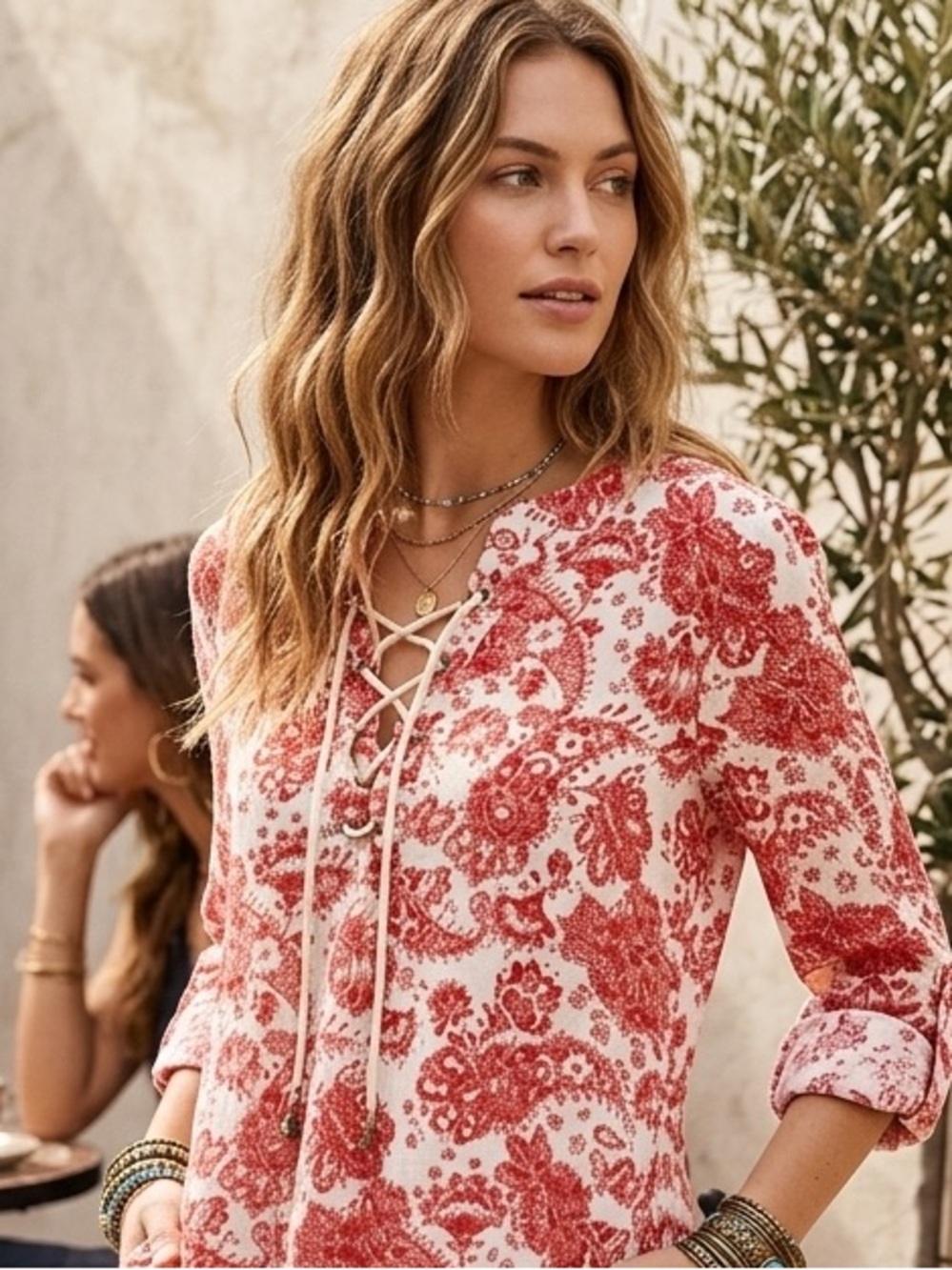 Highline Collective Red Paisley Tunic Dress NEW! - Picture 9 of 9